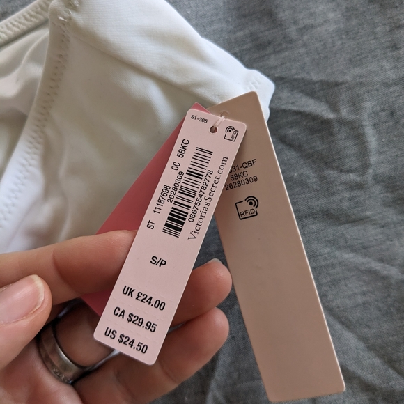 NWT Victoria's Secret high waist white cheeky bikini bottom S - Picture 4 of 5